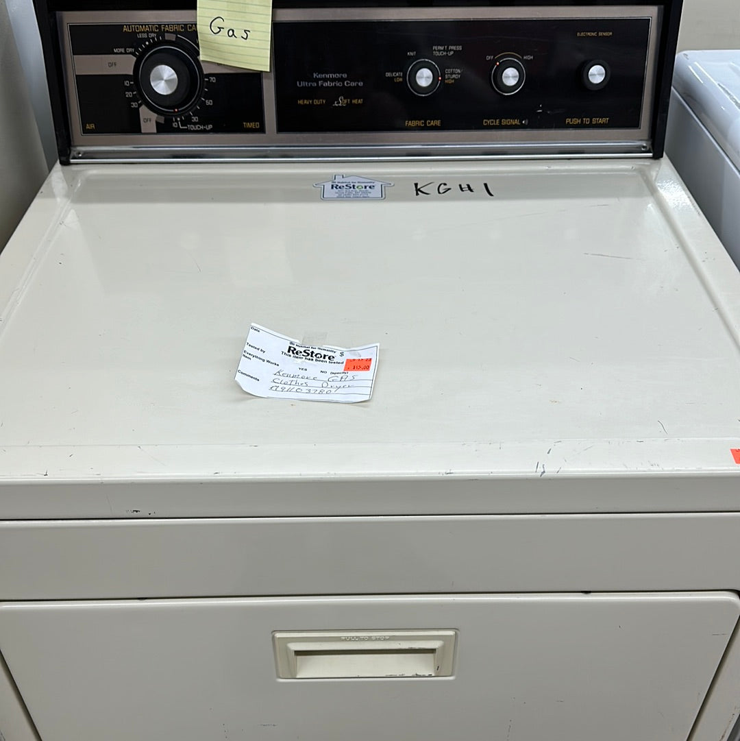Kenmore Gas Used Clothes Dryer